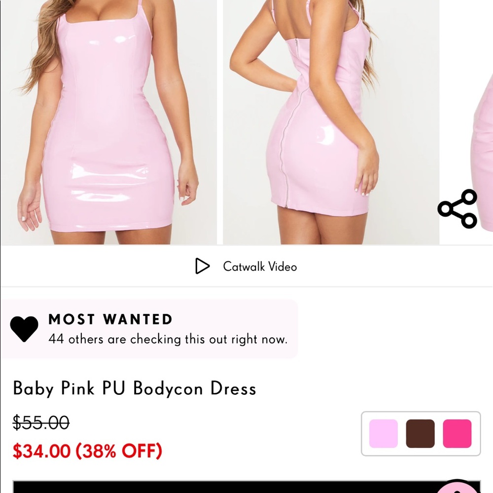 Pretty little thing PU leather dress